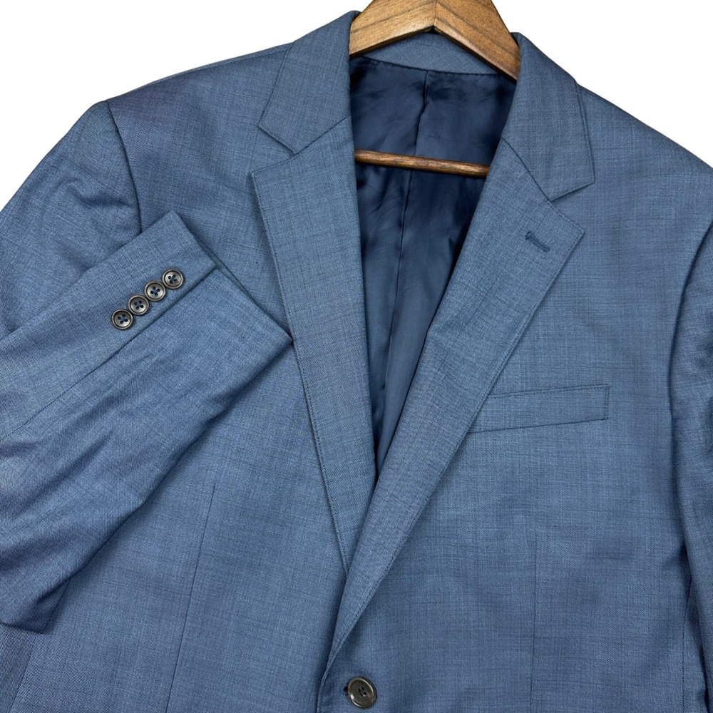 Bonobos Mens 42R Blue Wool Blend Standard Fit Blazer Sport Coat Jacket Business